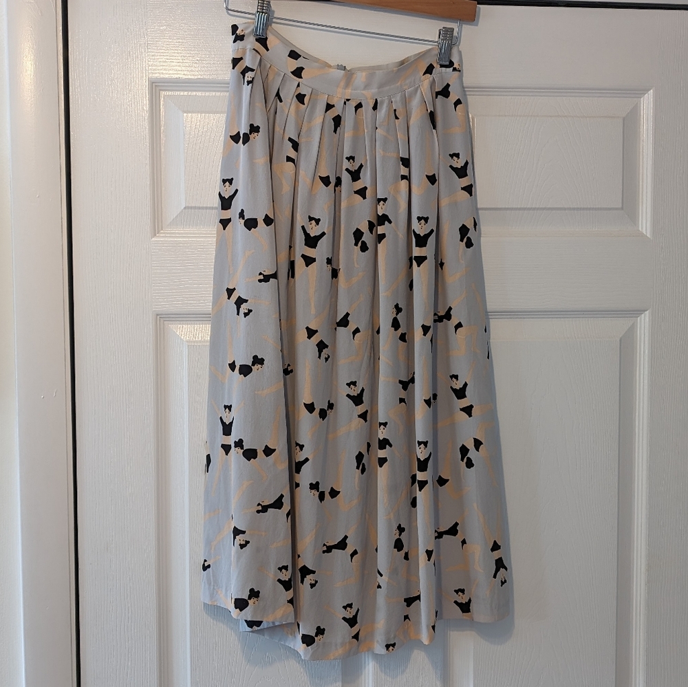 Gorman Acrobatic Silk Midi Skirt